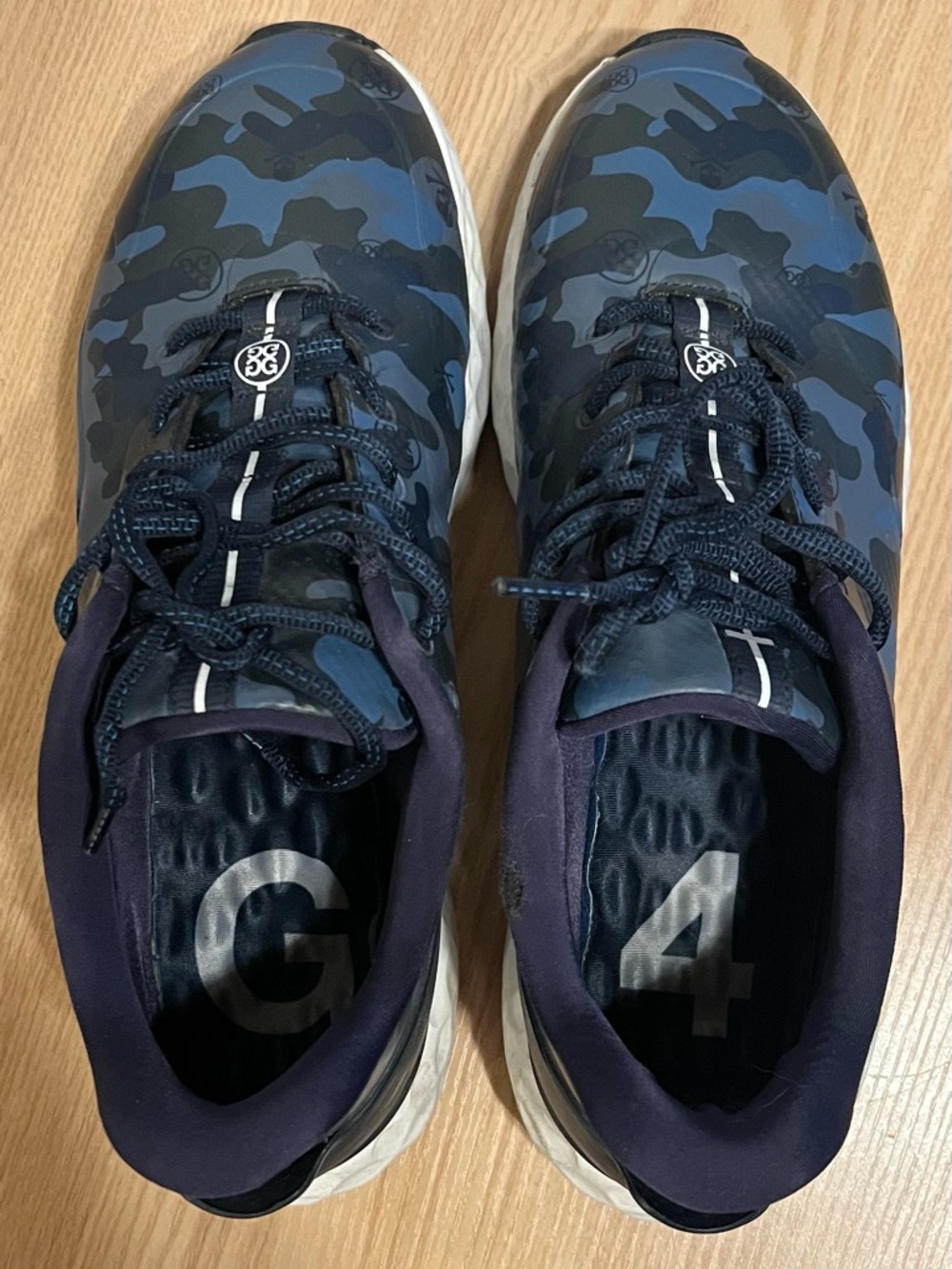 G/FORE Men's MG4+ Blue Camo Spikeless Golf Shoes - Picture 4 of 5